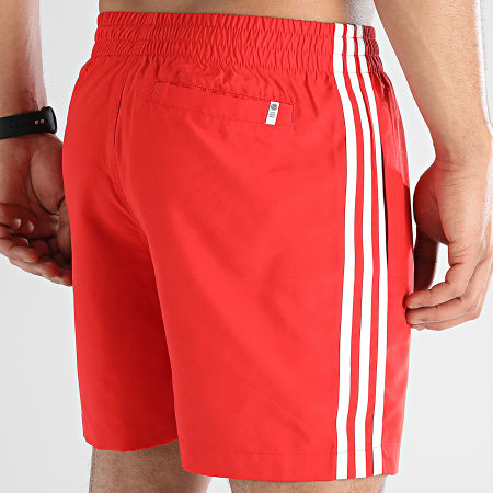 Adidas Originals - Traje de baño 3 rayas Adicolor H44768 Rojo