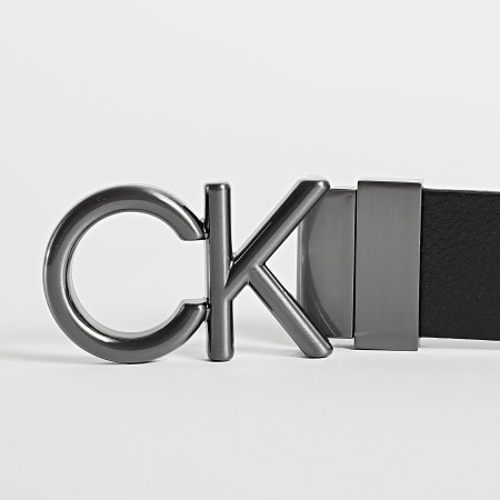 Calvin Klein - Cinturón reversible CK Metal 0354 Negro Marrón