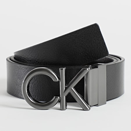 Calvin Klein - Cinturón reversible CK Metal 0354 Negro Marrón