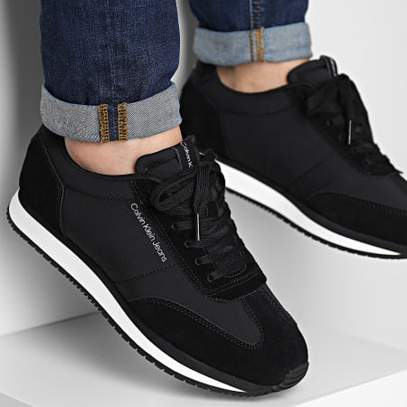Calvin Klein Baskets Retro Runner Wingtip Mix 0620 Black calvin-klein-baskets-retro-runner-wingtip-mix-0620-black