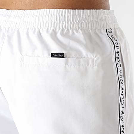 Calvin Klein - Short De Bain A Bandes Short Drawstring 0811 Blanc