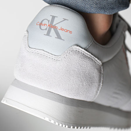 Calvin Klein - Retro Runner Wingtip Mix 0620 Oyster Mushroom Grey Orange Sneakers