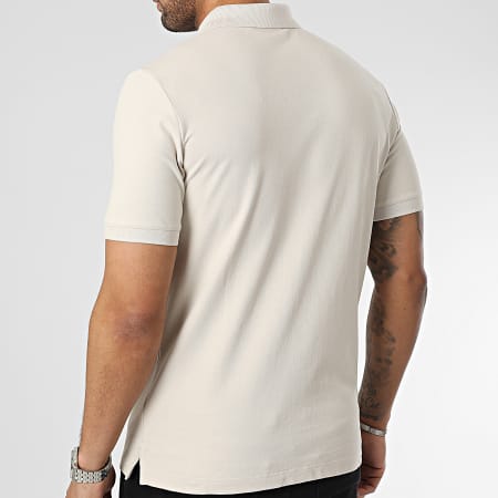 Calvin Klein - Polo Mouw Kort Stretch Piqué Slim 1196 Beige