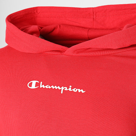 Champion - Felpa con cappuccio a righe da bambino 306320 Rosso