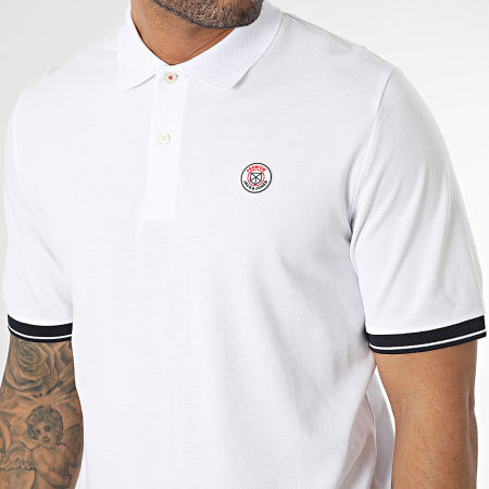 Jack And Jones - Polo Manches Courtes Shift Blanc