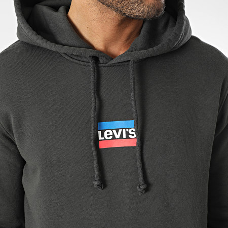 Levi's - Felpa con cappuccio grafica standard 38424 nero