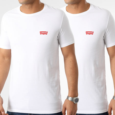 Levi's - Lote de 2 camisetas cuello redondo 79681 Blanco