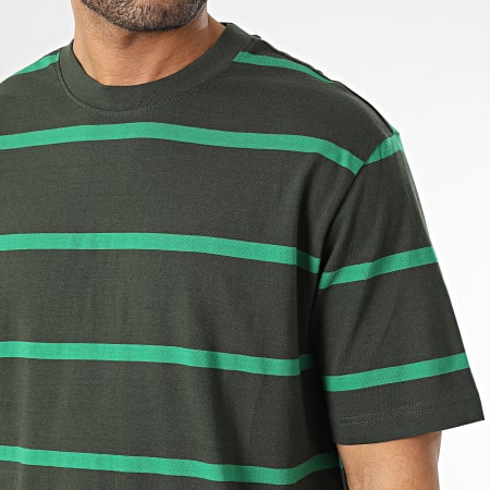 Only And Sons - Tee Shirt A Rayures Harry Relax Skate Stripe Vert