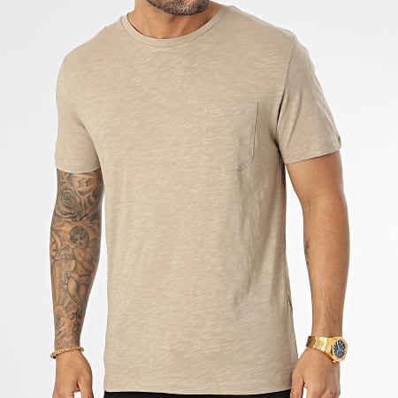 Produkt - Tshirt Hendrick beige con tasca in chiné
