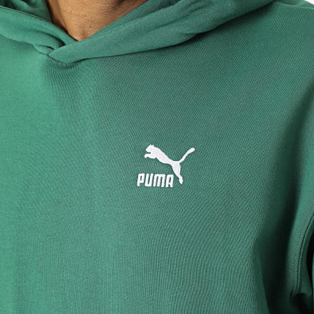 Puma - Felpa con cappuccio rilassata Classics 535601 Verde