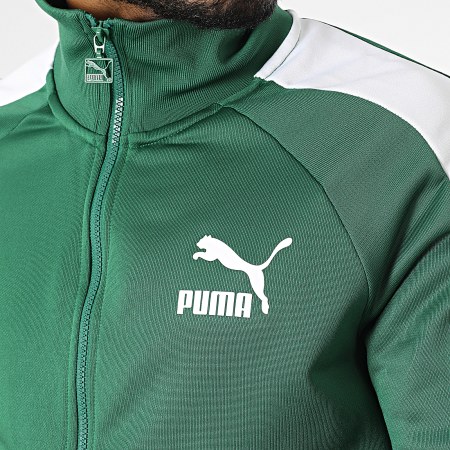Puma - Veste Zippée A Bandes T7 Iconic 539484 Vert