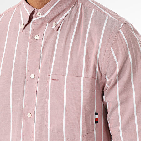 Tommy Hilfiger - Chemise Manches Longues A Rayures Oxford Stripe 0080 Rose