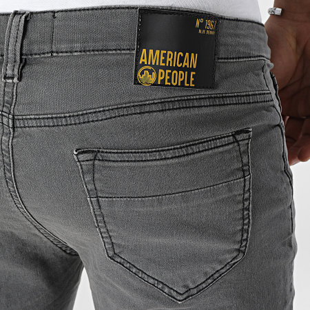 American People - Pantaloncini Soody Jean Grigio