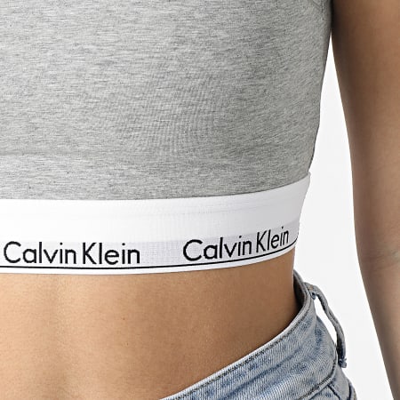 Calvin Klein - Débardeur Loungewear Femme QF7214E Gris Chiné