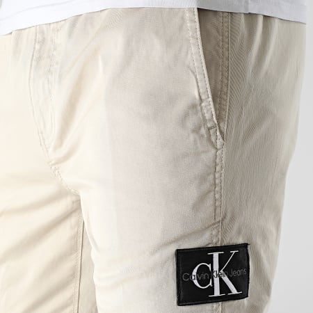 Calvin Klein - Pantalone Jogger Monologo Badge Casual 2923 Beige