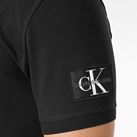 Calvin Klein - Polo Manches Courtes Monologo Badge 2850 Noir