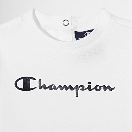 Champion - Conjunto de camiseta y pantalón corto para niño 306302 Azul marino Blanco