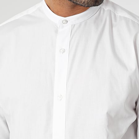 Jack And Jones - Joe Shirt Camicia bianca a maniche lunghe con colletto Mao