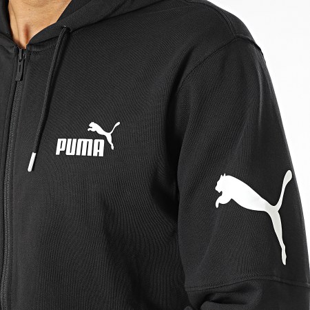 Puma - Sweat Zippé Capuche Puma Power 673327 Noir