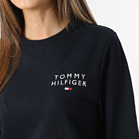 Tommy Hilfiger - Top da corsa con girocollo da donna Top in felpa 4521 blu navy