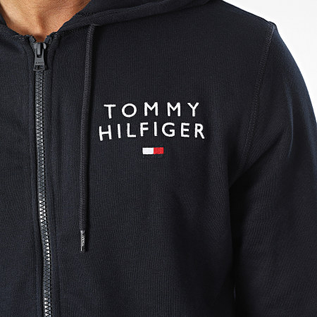 Tommy Hilfiger - 2879 Felpa con cappuccio e zip blu navy