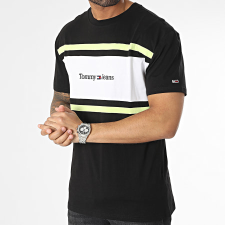 Tommy Jeans - Corte Lineal Clásico Y Costura Camiseta 6313 Negro