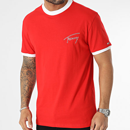 Tommy Jeans - Tee Shirt Classic Signature 6324 Rouge