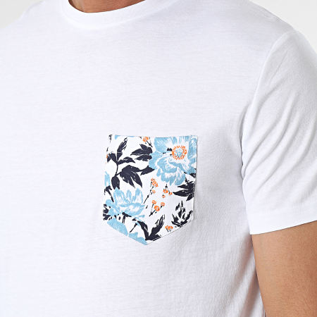 American People - Tee Shirt Poche Tiner Blanc Floral