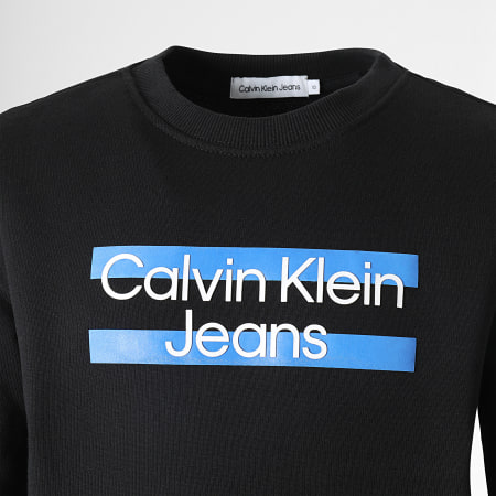 Calvin Klein - Sudadera de cuello redondo para niños 1627 Negro