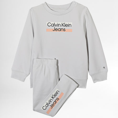 Calvin Klein - Tuta da ginnastica per bambini 0080 Grigio