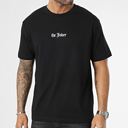 DC Comics - Tee Shirt Oversize Joker Graff Logo Noir Blanc