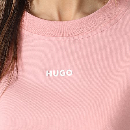 T-shirt HUGO Shuffle Femme - Jersey Extensible, Logo Poitrine, Coupe Décontractée