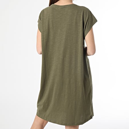 Noisy May - Robe Tee Shirt Femme Vert Kaki