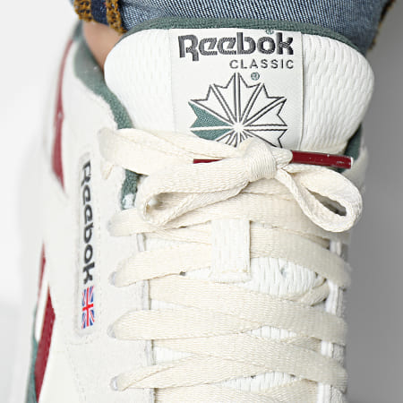Reebok - Sneakers classiche in pelle IE6983 Vintage Chalk Chelsea Green Claret Burgundy