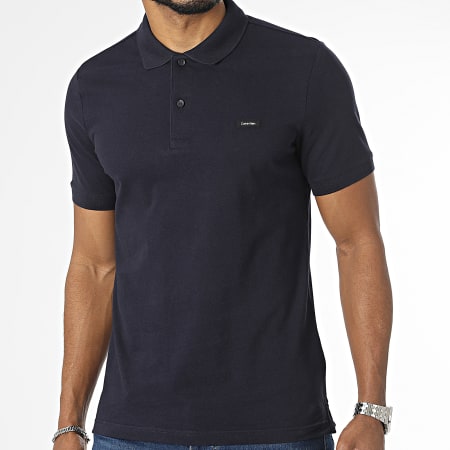 Calvin Klein - Polo Manga Corta Stretch Piqué Slim 1196 Azul Marino