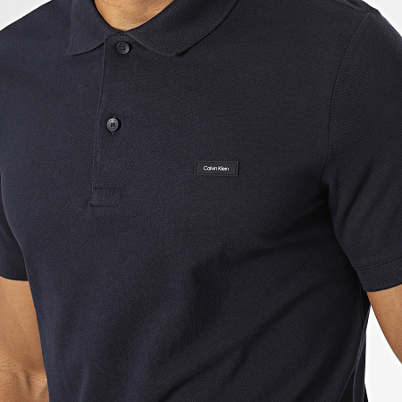 Calvin Klein - Polo Manga Corta Stretch Piqué Slim 1196 Azul Marino