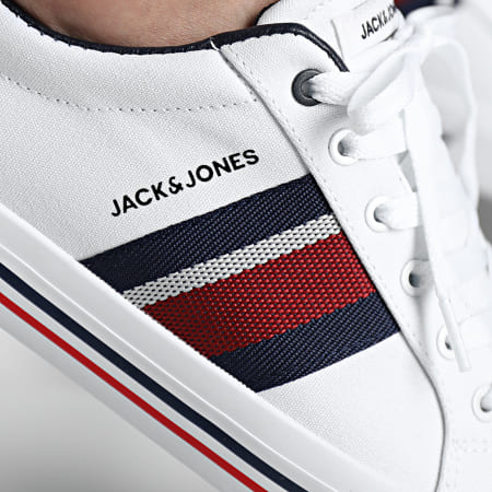 Jack And Jones - Sneakers Gorgon in tela bianca brillante