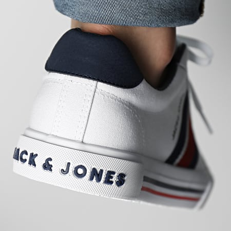 Jack And Jones - Sneakers Gorgon in tela bianca brillante