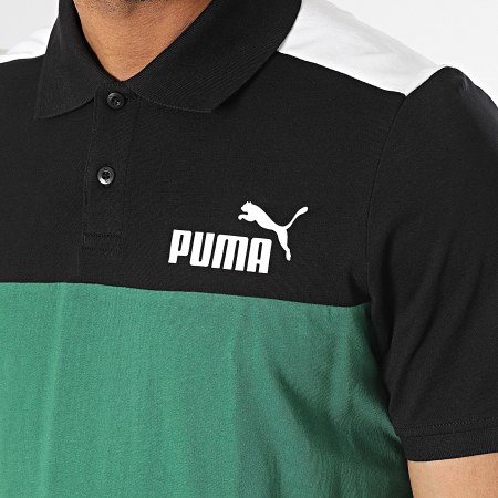 Puma - Polo manica corta 848004 nero verde