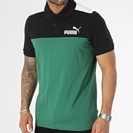 Puma - Polo manica corta 848004 nero verde