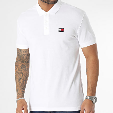 Tommy Jeans - Polo Manches Courtes Classic XS Badge 6224 Blanc