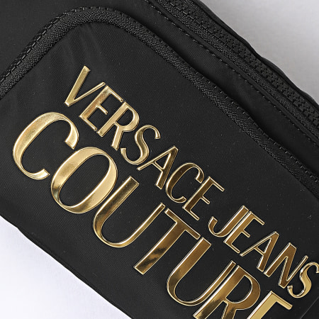 Versace Jeans Couture - Sac Banane Range Iconic Logo Noir Doré