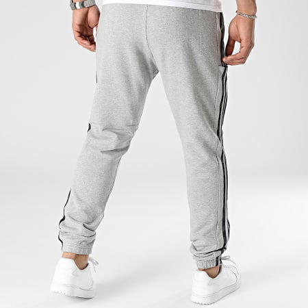 Adidas Performance - IC0054 Pantalón de chándal de 3 rayas gris jaspeado