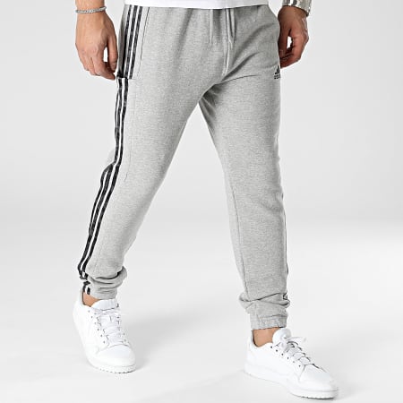 Adidas Sportswear - Pantalon Jogging A Bandes 3 Stripes IC0054 Gris Chiné