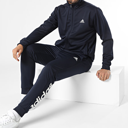 Adidas Sportswear - Tuta da ginnastica lineare HZ2219 blu navy