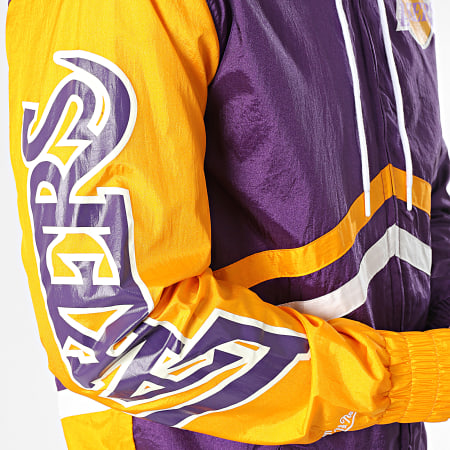 Mitchell and Ness - Los Angeles Lakers Sudadera con capucha y cremallera Amarillo Púrpura