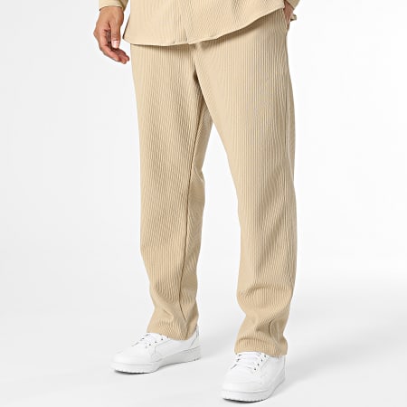 Classic Series - Set camicia e pantaloni beige a maniche lunghe