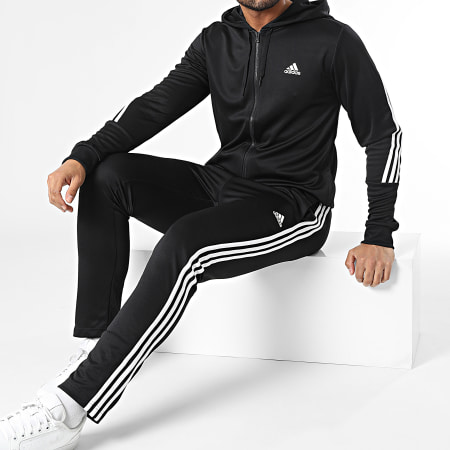 Adidas Sportswear - Tuta 3 strisce IC6767 Nero