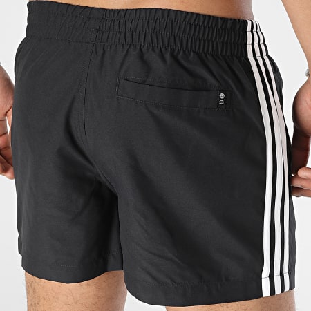 Adidas Originals - HT4419 Negro 3 Rayas Pantalones cortos de baño