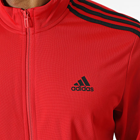 Adidas Sportswear - Giacca con zip a 3 strisce H46104 Rosso